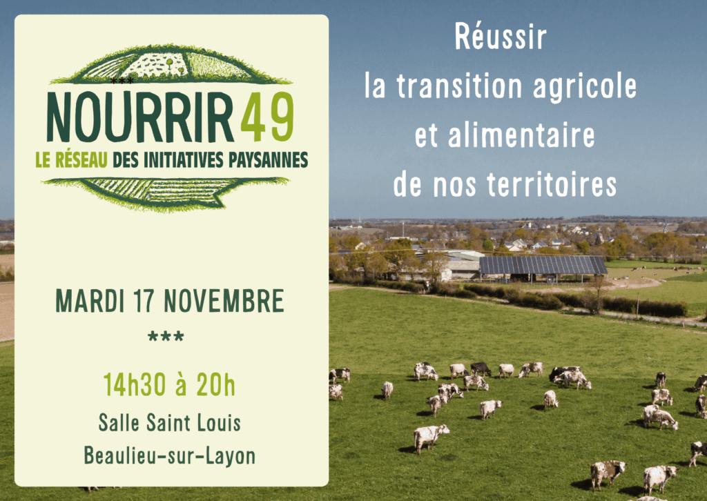 carton d'invitation des élus et des élues à la rencontre départementale NOURRIR 49